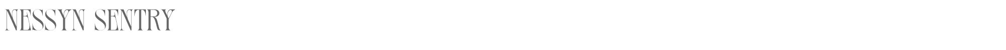 Sample characters Nessyn Sentry Font